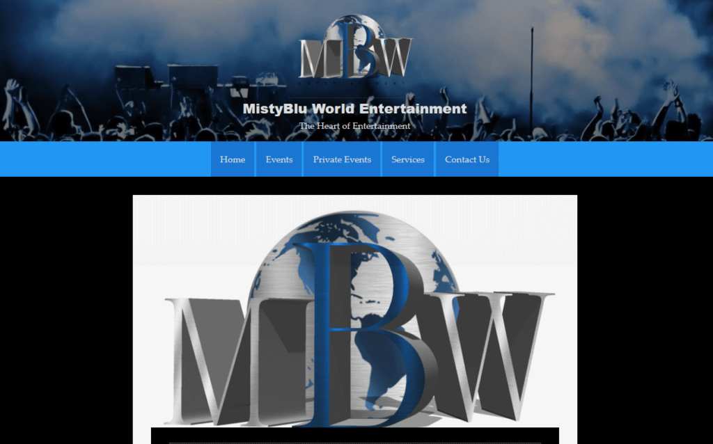 Entertainment Website design