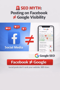 SEO myth: Facebook vs Google visibility