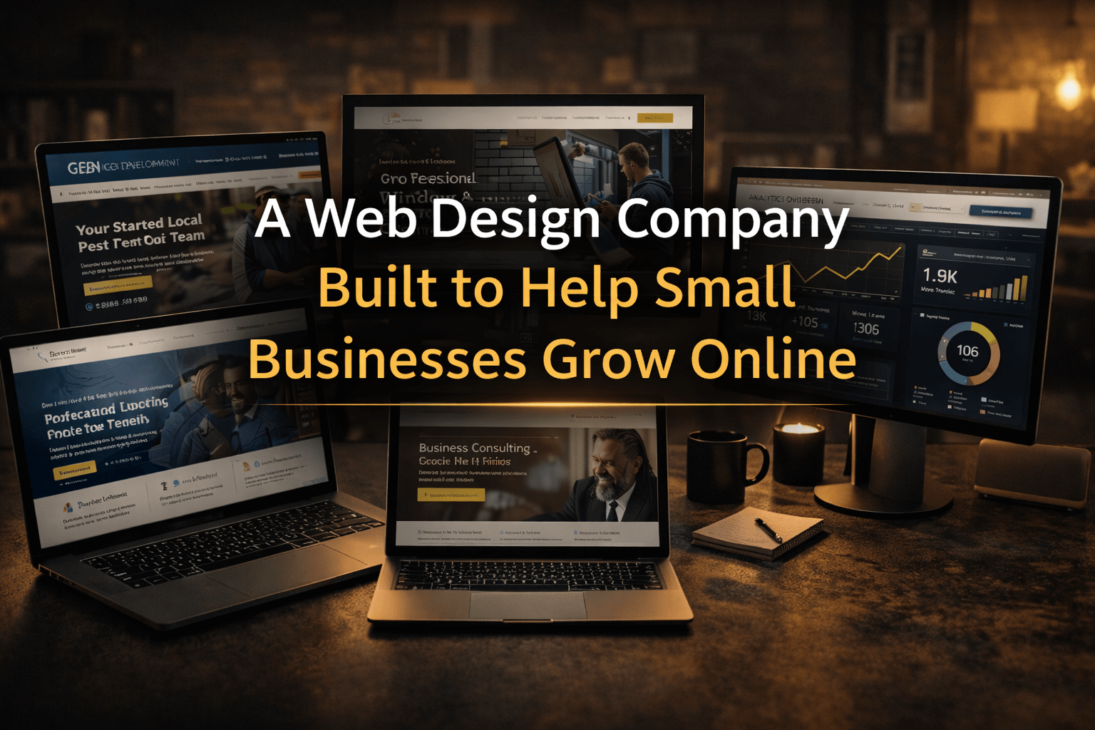 modern workspace for digital marketing and web design strategy