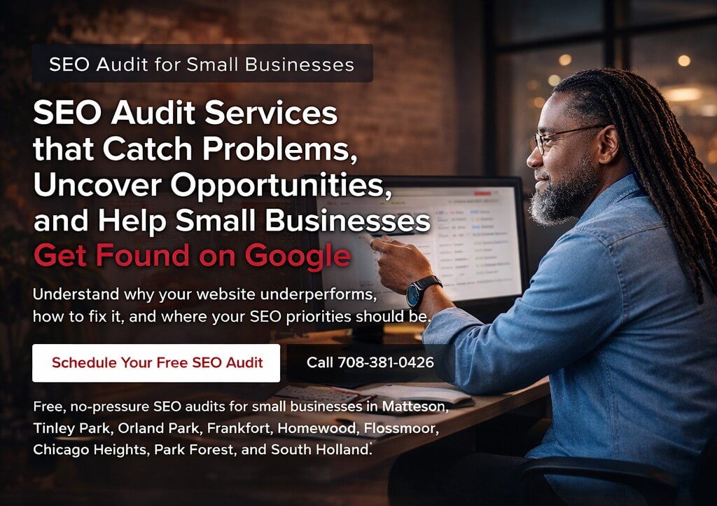 SEO audit review for a small business website