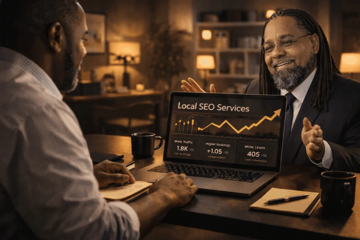 SEO strategy session in progress for local business growth
