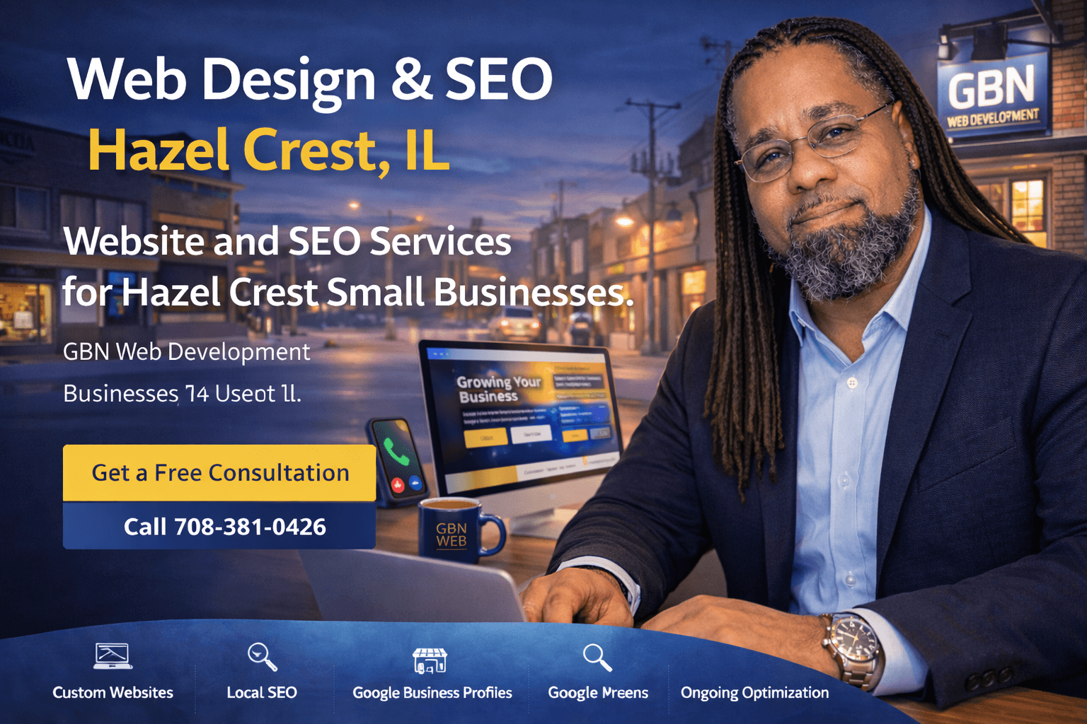 Web design and local SEO services for small businesses in Hazel Crest, Illinois
