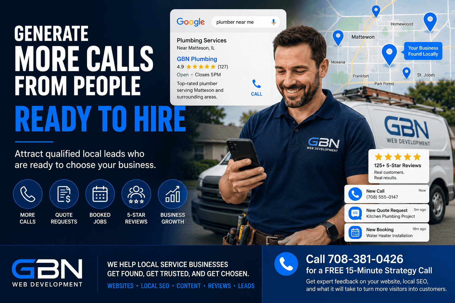 Local service business owner generating more calls from qualified customers through local SEO and a conversion-focused website.